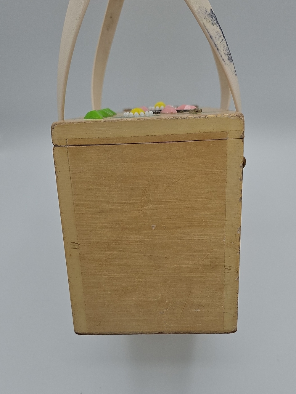 Enid Collins of Texas Wood Love Box Bag Purse 1960s MCM - Picture 8 of 12
